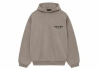 fear of god essentials fleece hoodie (fw24) heather gray