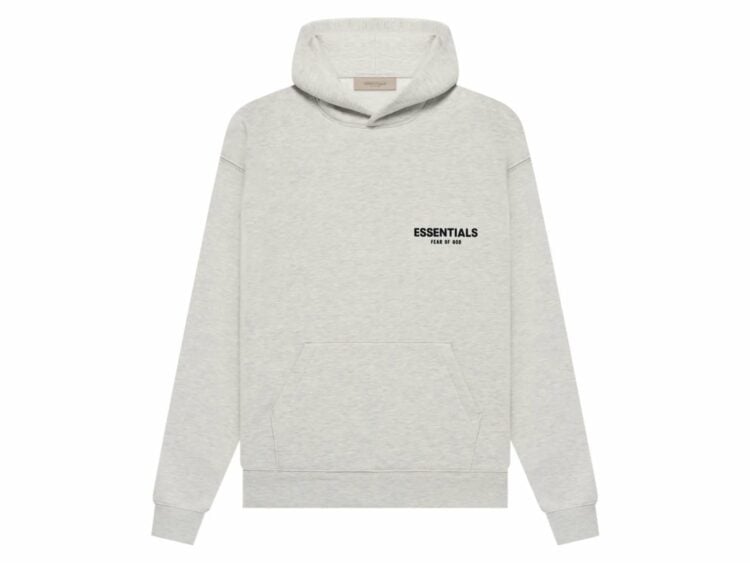 fear of god essentials hoodie light oatmeal