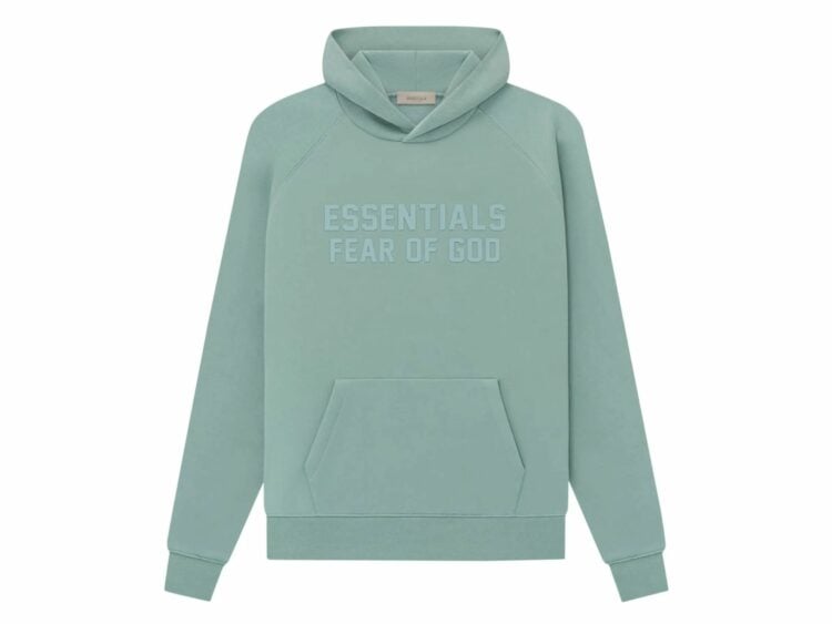 fear of god essentials hoodie sycamore