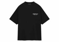 fear of god essentials jersey crewneck t shirt black