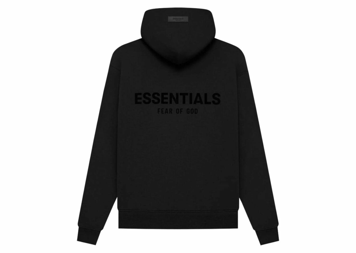 fear of god essentials pullover chest logo hoodie stretch limo black2