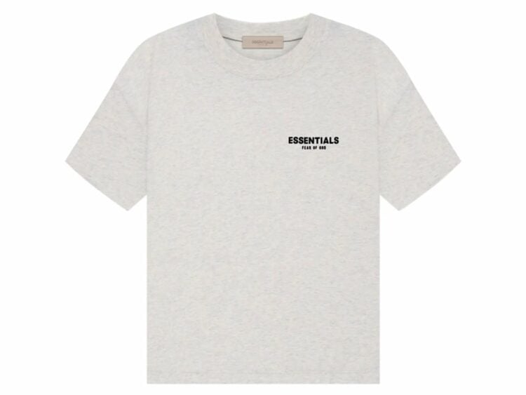 fear of god essentials t shirt (ss22) light oatmeal