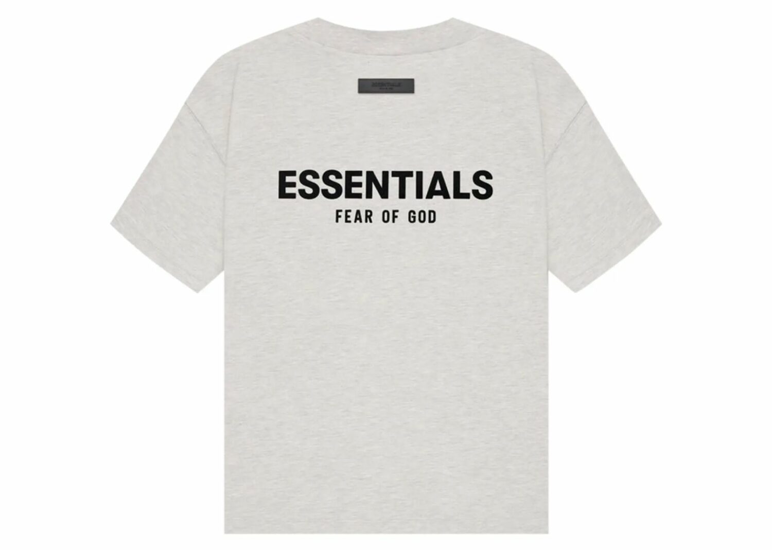 fear of god essentials t shirt (ss22) light oatmeal2
