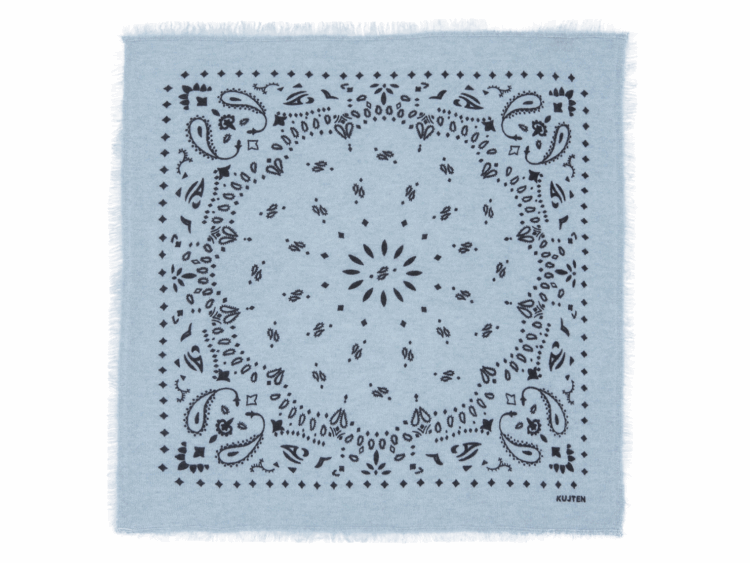 kujten small cashmere bandana hachi breezy sky blue