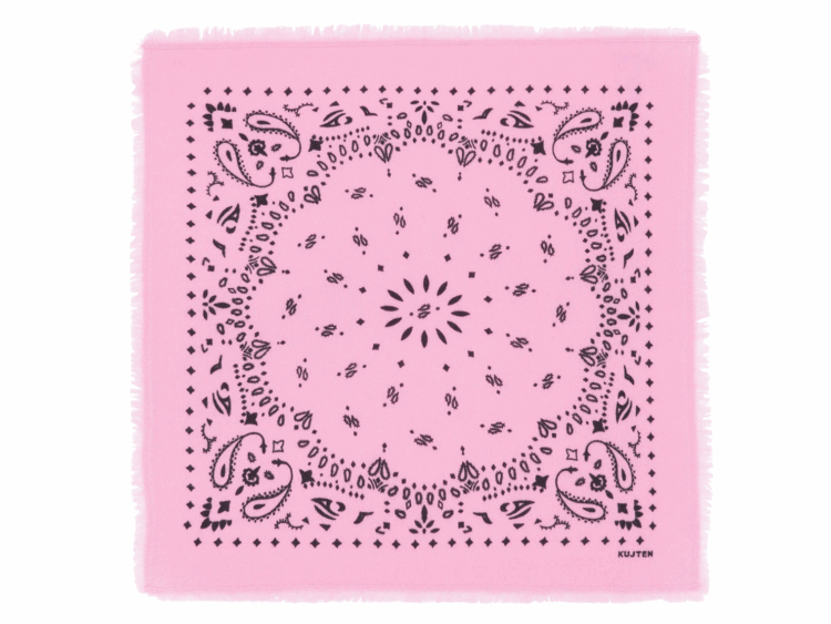 kujten small cashmere bandana hachi bubblegum pink