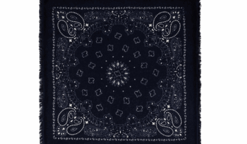 Kujten Small Cashmere Bandana Hachi Dark Navy Blue