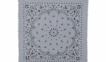 Kujten Small Cashmere Bandana Hachi Marl Grey