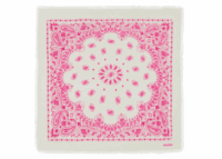 kujten small cashmere bicolor bandana hachi white pink
