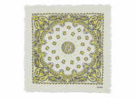 Kujten Small Cashmere Bicolor Bandana Hachi Yellow Black