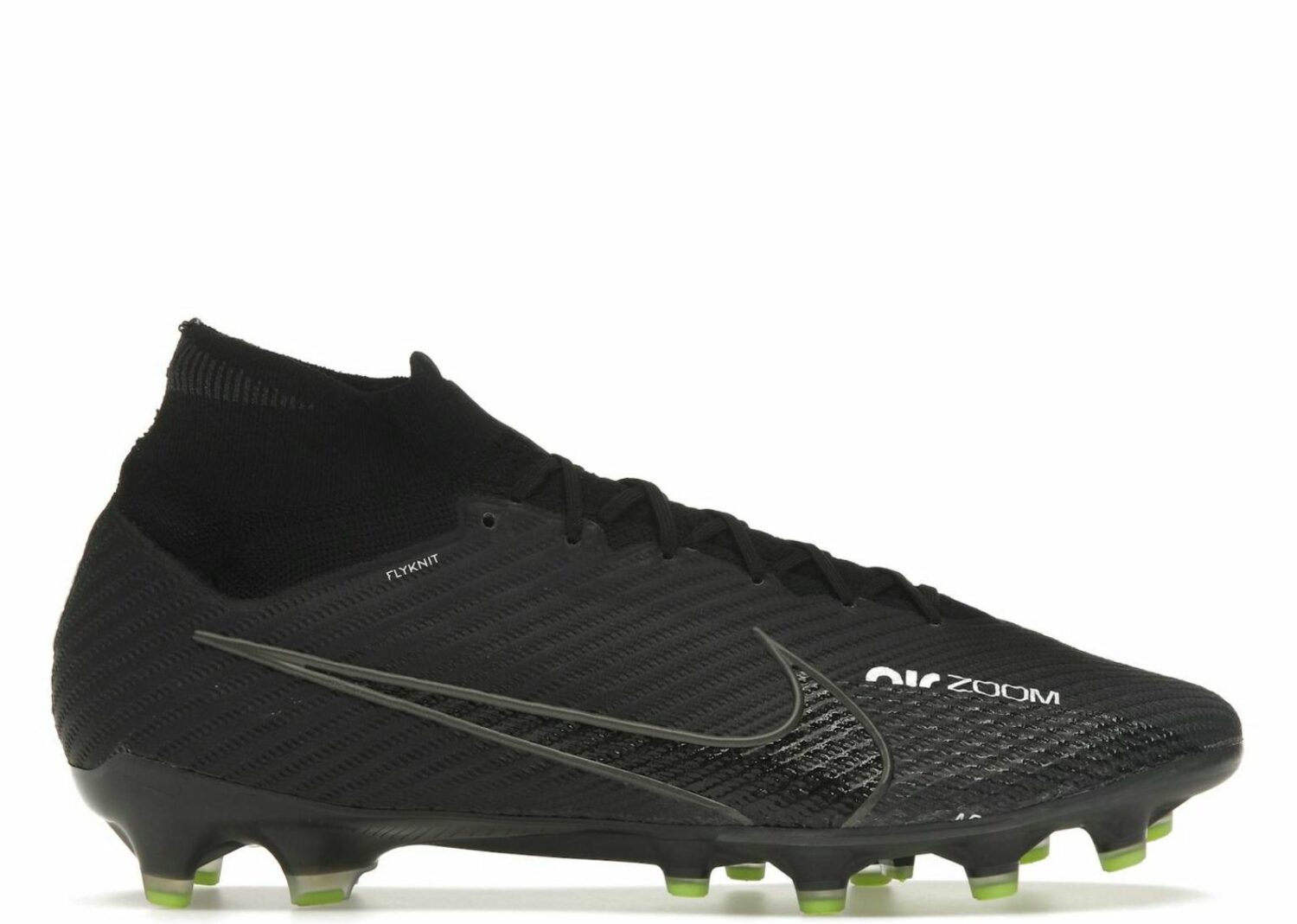 nike zoom mercurial superfly 9 elite ag pro black white volt
