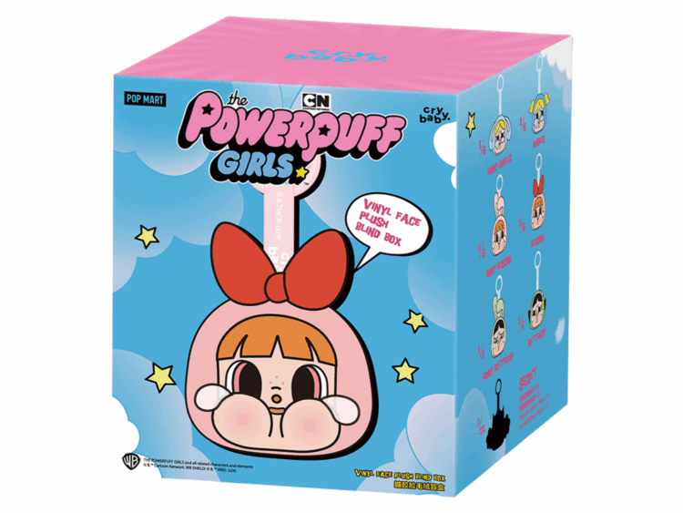 pop mart crybaby x powerpuff girls series vinyl face plush single blind box