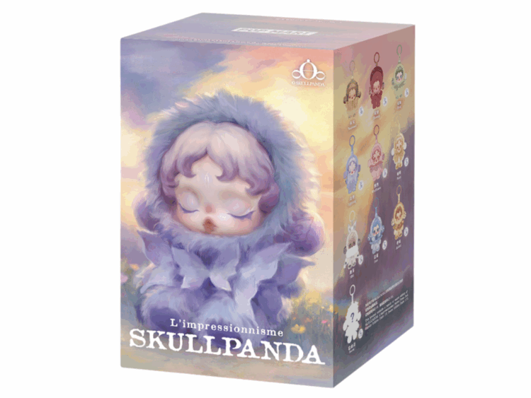 pop mart limpressionnisme skullpanda series plush doll single blind box