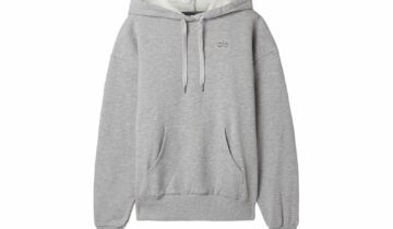 Alo Yoga Accolade Embellished Hoodie Gray