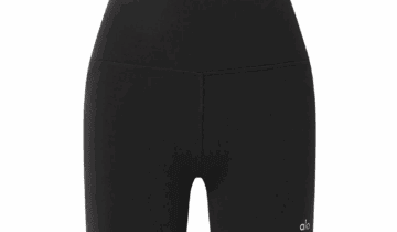Alo Yoga Airbrush 5″ Stretch Cycling Shorts Black