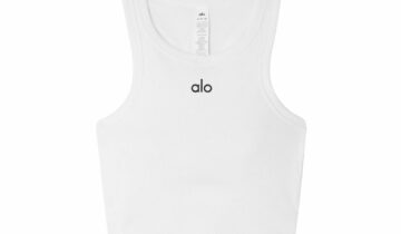 Alo Yoga Aspire Tank White Black