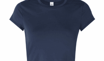 Alo Yoga Finesse Cropped Alosoft Jersey Top Navy
