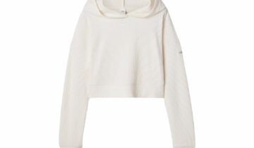 Alo Yoga Muse Cropped Hoodie Ivory