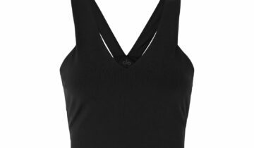 Alo Yoga Real Airbrush Sports Bra Black