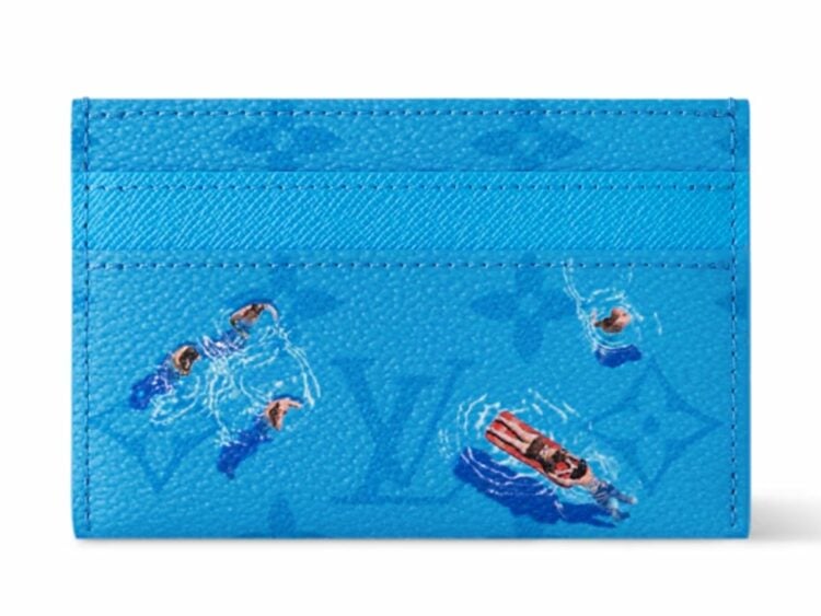louis vuitton pool double card case blue lagoon