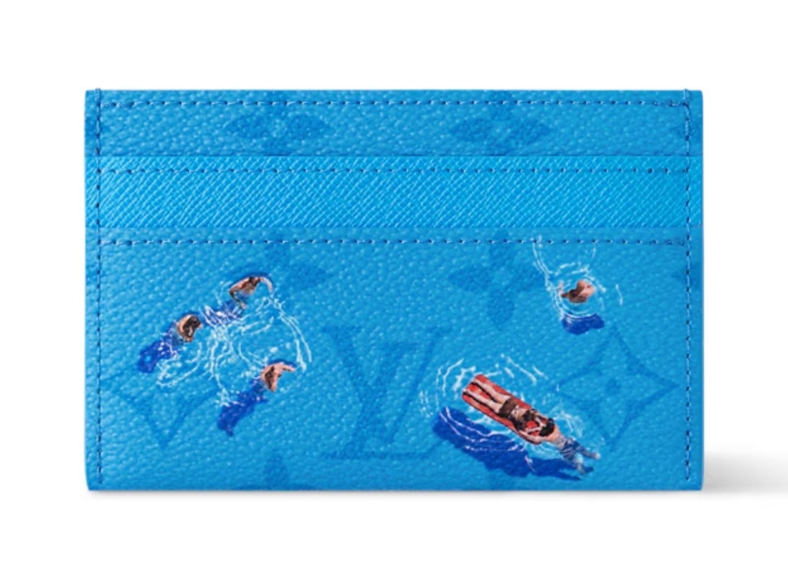 louis vuitton pool double card case blue lagoon