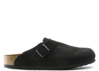 Birkenstock Boston Soft Footbed Suede Black