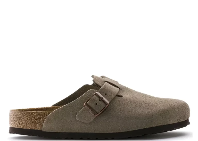 Birkenstock Boston Soft Footbed Suede Taupe