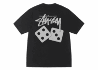 stussy dice tee pigment dyed black