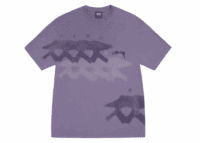 stussy low tide tee pigment dyed grape