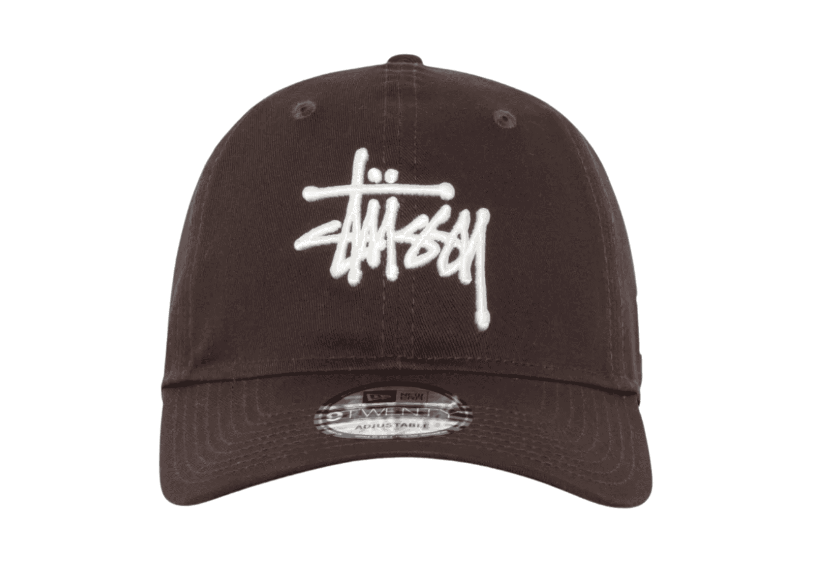 stussy new era 9twenty basic strapback cap brown