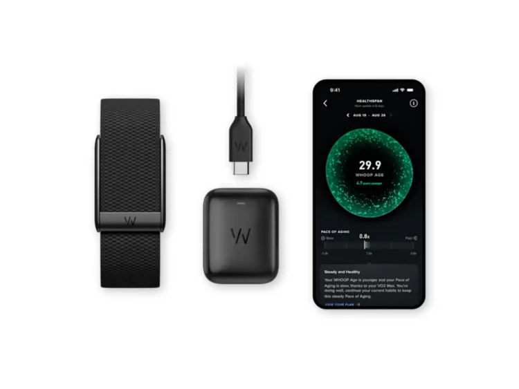 Whoop 5.0 Obsidian SuperKnit Band - 12 Month Peak Membership