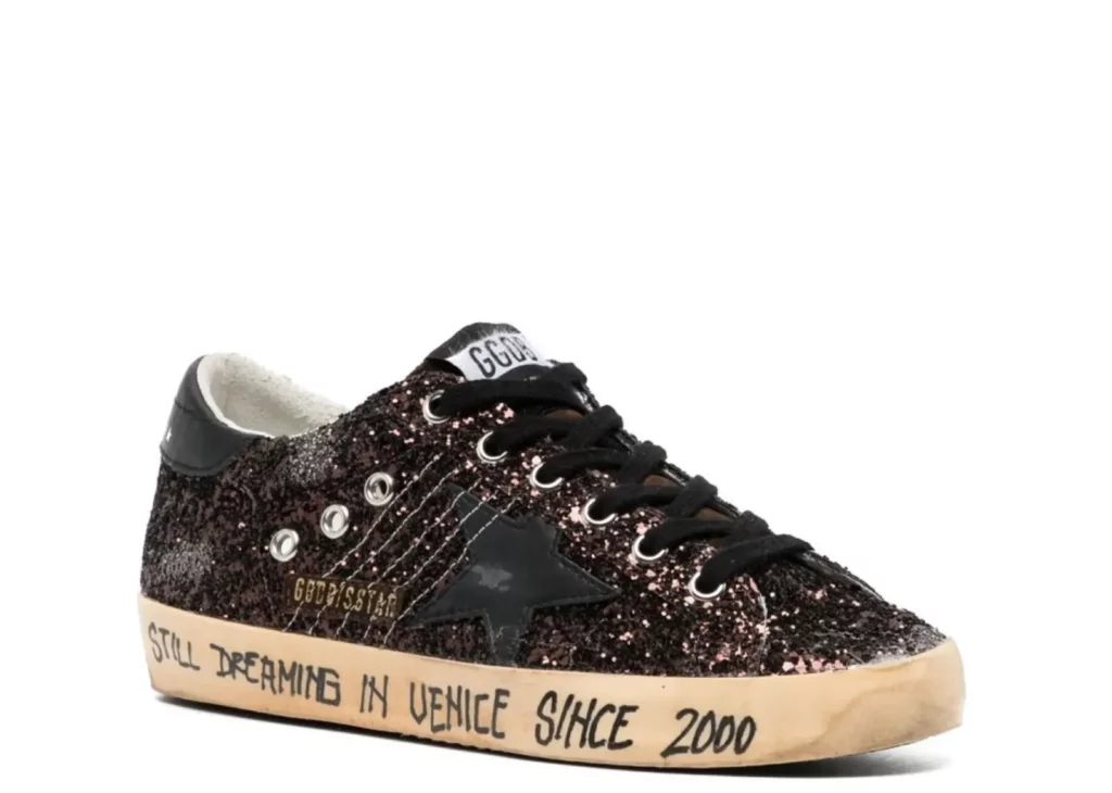 Golden Goose Super-Star Dark Brown Glitter (W) - GWF00101