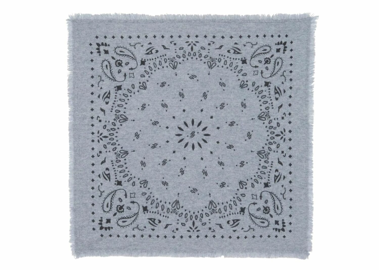 kujten large cashmere bandana hachiko marl gray