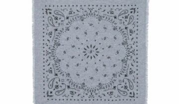 Kujten Large Cashmere Bandana Hachiko Marl Gray