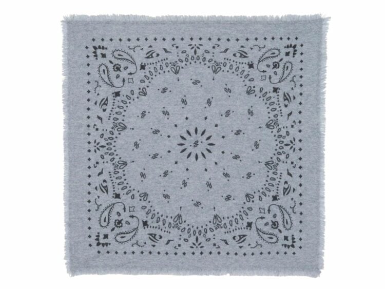 kujten large cashmere bandana hachiko marl gray