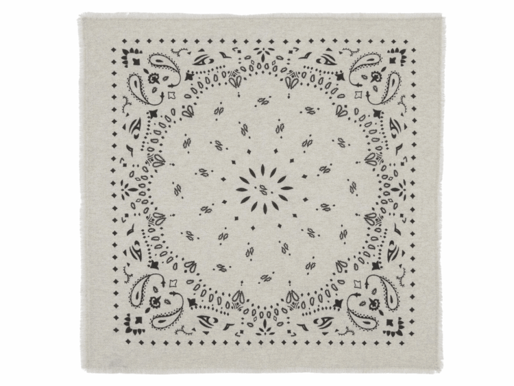 kujten large cashmere bandana hachiko oats white