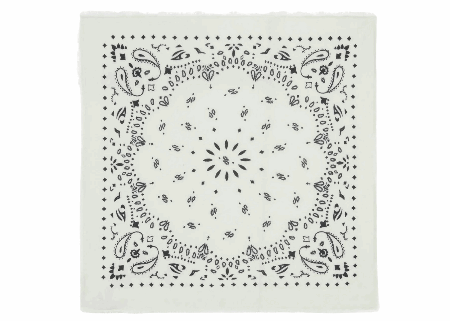 kujten large cashmere bandana hachiko white