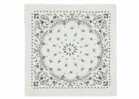 kujten large cashmere bandana hachiko white