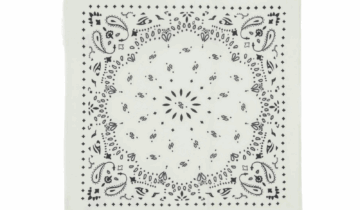 Kujten Large Cashmere Bandana Hachiko White