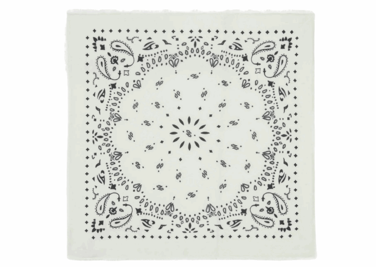 Kujten Large Cashmere Bandana Hachiko White