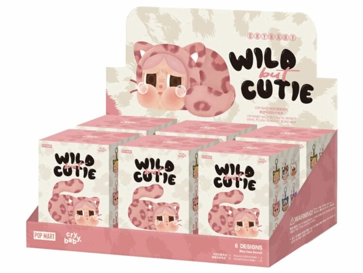 pop mart crybaby wild but cutie series vinyl plush pendant sealed case (6 blind box)