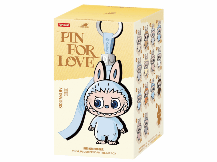 pop mart labubu the monsters pin for love series vinyl plush pendant (a m) single blind box