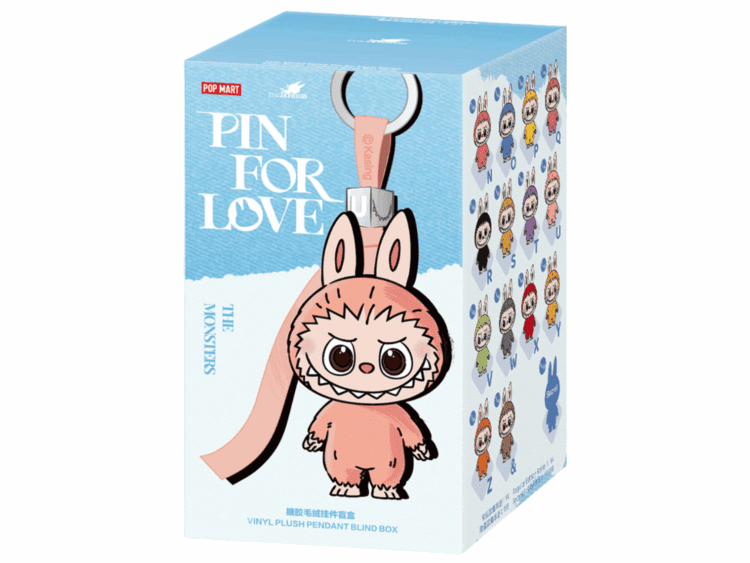 pop mart labubu the monsters pin for love series vinyl plush pendant (n z) single blind box