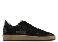 Golden Goose Ball-Star Black Leather Distressed (W)