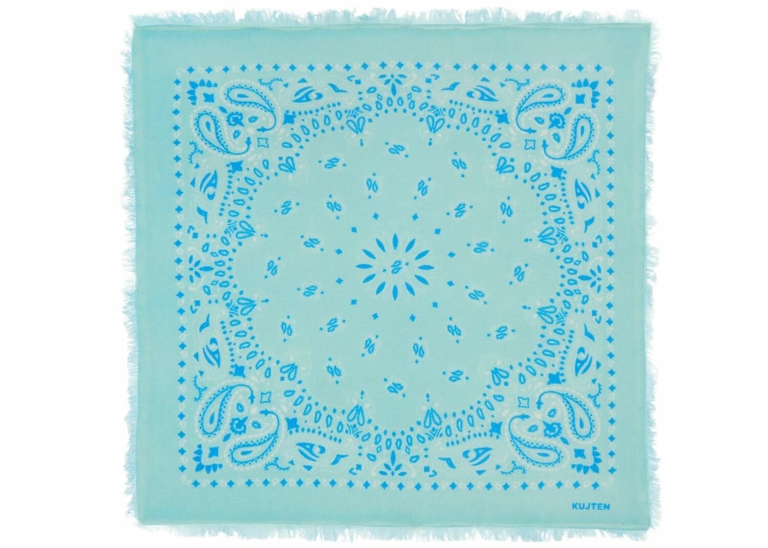 kujten large cashmere bandana hachiko bico blue green