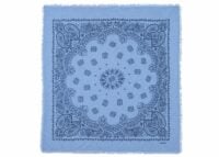 Kujten Large Cashmere Bandana Hachiko Bico Blue Jeans