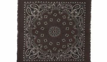 Kujten Large Cashmere Bandana Hachiko Bico Brown