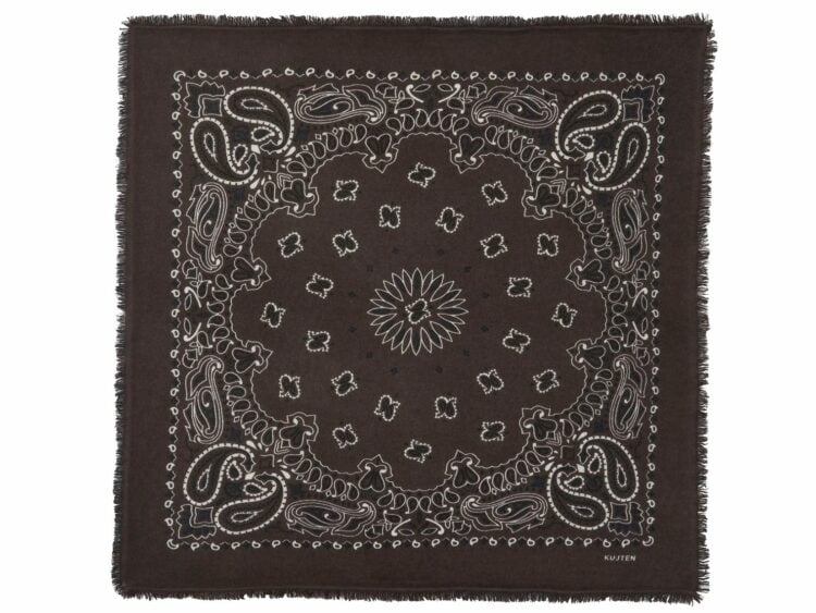 kujten large cashmere bandana hachiko bico brown
