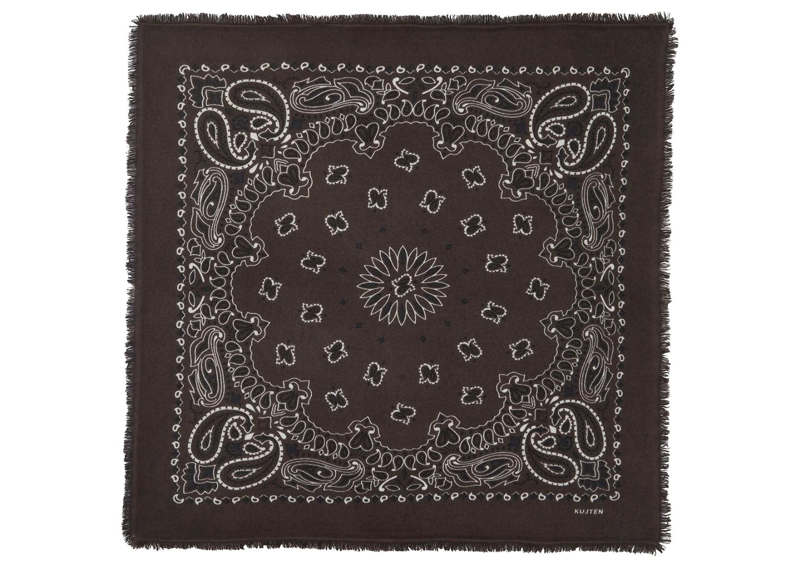 Kujten Large Cashmere Bandana Hachiko Bico Brown
