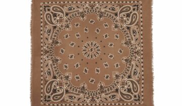 Kujten Large Cashmere Bandana Hachiko Bico Caramelo