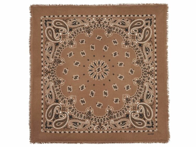 kujten large cashmere bandana hachiko bico caramelo